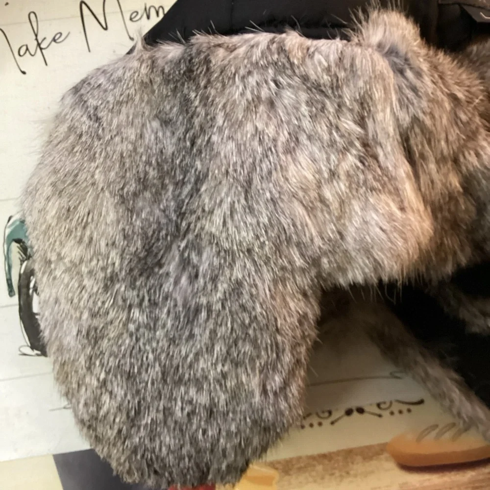 Yukon Tracks | Rabbit Fur Trapper Hat | Black | Youth Large |Unisex